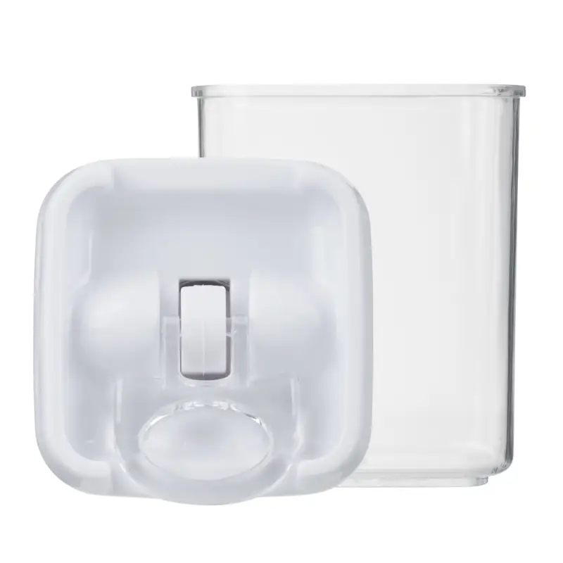 Банка для сыпучих продуктов, тм VETTA, Миндаль, 300мл квадратная, пластик