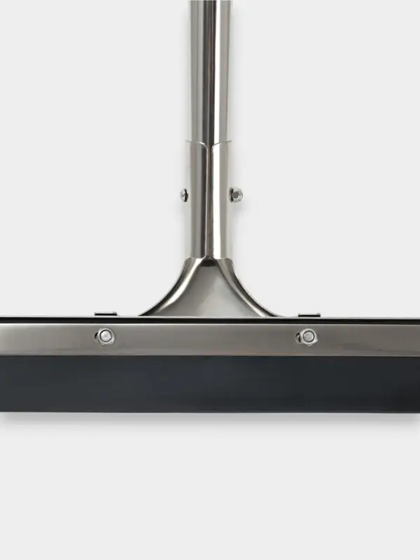 Водосгон для пола с металлическим черенком, основание нержавеющая сталь, одинарная резинка, 55 см