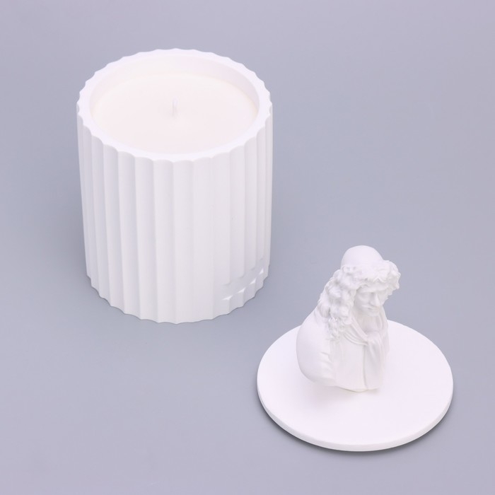 Свеча в бетоне ароматическая  Свеча в бетоне ароматическая "Мольер", китайский чай, 13х7 см, соевый воск, 160 г