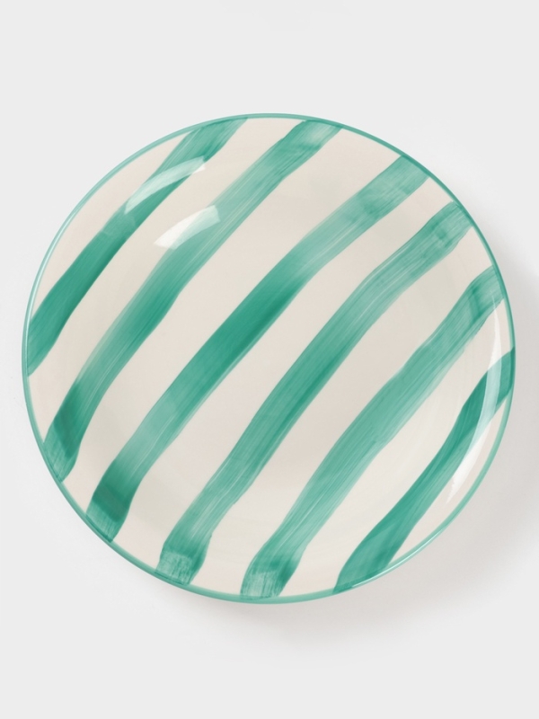 Тарелка глубокая Доляна "Райе" 21см, 21х5, цвет зеленый