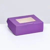 Контейнер на вынос, сиреневый, 10×8×3.5 см
