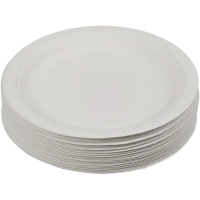 Тарелка одноразовая из ламинированной бумаги д 180 мм, 50шт/уп