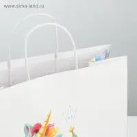 Пакет подарочный крафт, упаковка, &laquo;Малыши&raquo;, 32&times;28&times;15 см