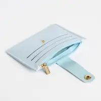 Картхолдер с монетницей на молнии, цвет голубой