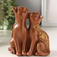 Фигура полистоун "Кот и Кошка" 14х13 см