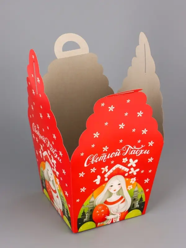 Коробка подарочная пасхальная &laquo;Красна девица&raquo;, 17&times;17&times;26 см