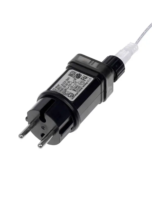 Гирлянда &laquo;Нить&raquo; 100 м, роса, IP44, серебристая нить, 1000 LED, пульт, 36 В, свечение тёплое белое