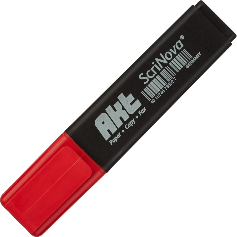 Маркер текстовыделитель ScriNova Akt красный 1-5 мм