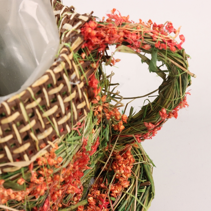 Кашпо, 19 х 15 х 11 см, трава Кашпо, 19 х 15 х 11 см, трава