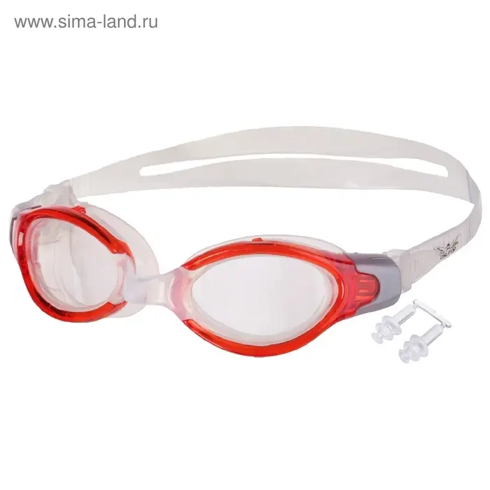 Очки для плавания ONLYTOP, беруши, МИКС