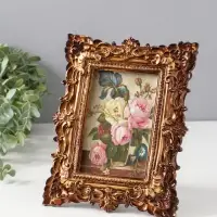 Фоторамка полистоун 9х13 см "Княгиня" золото 1,8х18х23 см