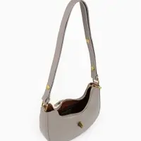 Сумка женская багет TEXTURA на молнии, 24&times;6&times;14 см, серая