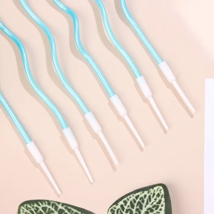 Свечи для торта витые «Серпантин» 6 шт., коктейльные, небесно-голубые Свечи для торта витые «Серпантин» 6 шт., коктейльные, небесно-голубые