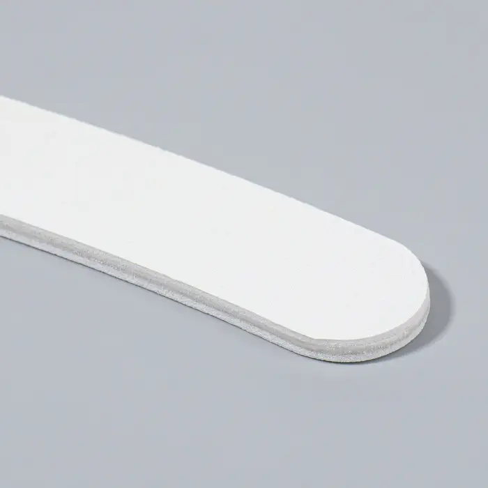 Пилка для ногтей, бумеранг, 200/240 грит, 18 см, белая