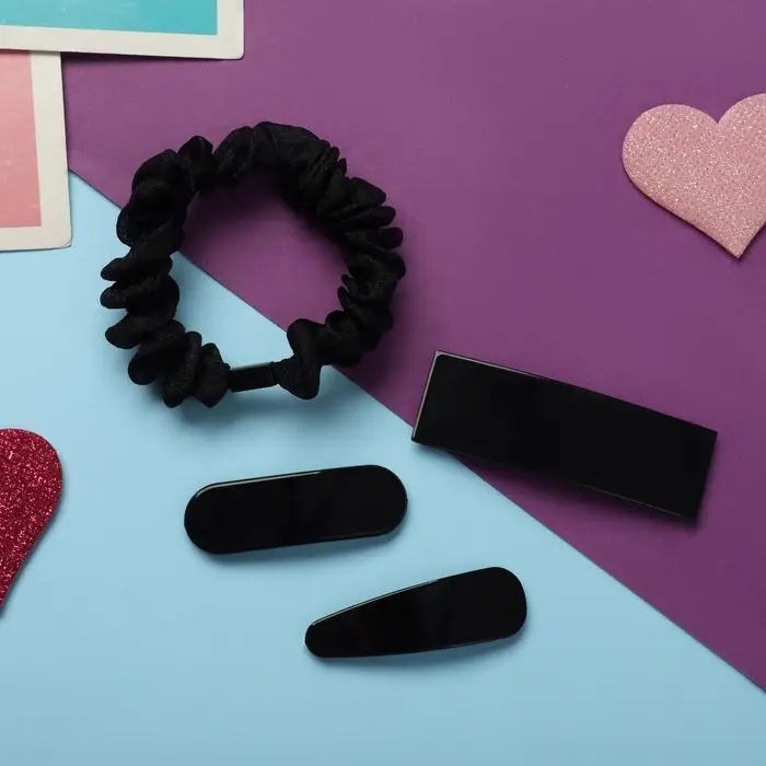 Набор для волос Набор для волос "Толиман" (1 резинка-6 см,3 невидимки-7 и 5 см) чёрный