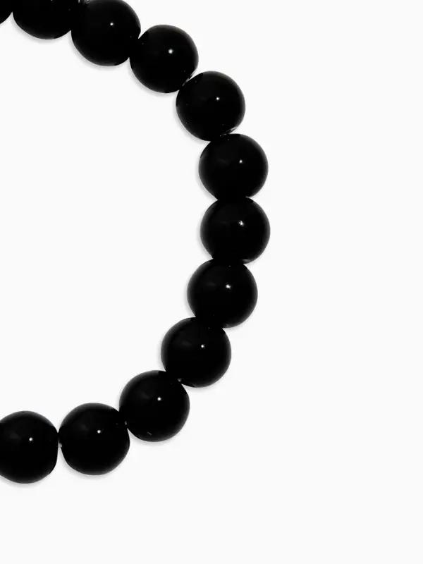 Набор браслетов из бусин &laquo;Гематит и Агат&raquo;, 2 шт. шар №8, №10, чёрный, металлик