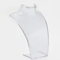 Бюст для украшений с отверстиями для серёжек QF, 10&times;2.5&times;13 см, h=13 см, прозрачный, глянцевый