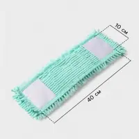 Насадка для плоской швабры &laquo;Доляна. Пастель&raquo;, 42&times;12 см, 80 г, микрофибра букли, мятная