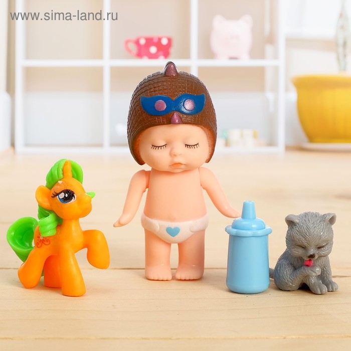 Пупс «Малышка» с питомцами, с аксессуарами, МИКС Пупс «Малышка» с питомцами, с аксессуарами, МИКС