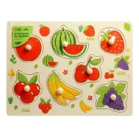 Рамка - вкладыш Лесная мастерская &laquo;Подбери картинку. Ягоды - фрукты&raquo;, 7 деталей