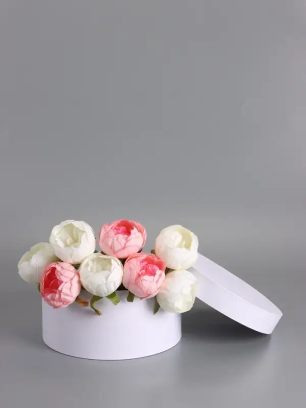 Коробка круглая белая, 25 х 12 см