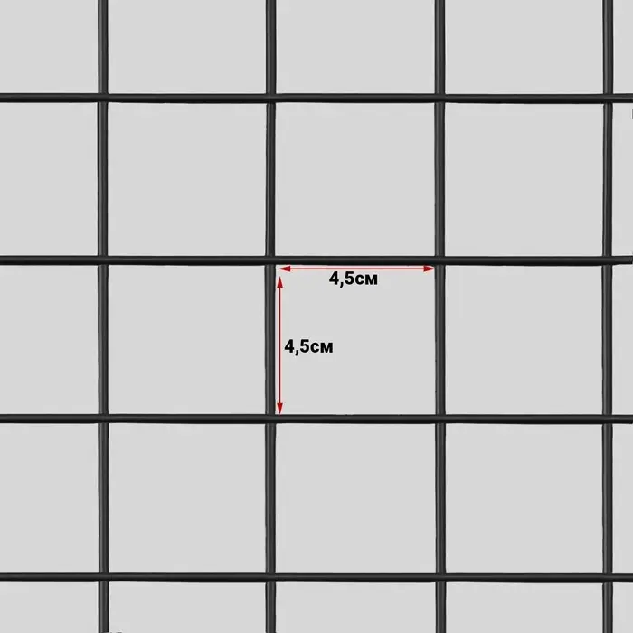 Сетка торговая 100×200 см, окантовка 6 мм, пруток - 4 мм, цвет черный (порошковое покрытие) Сетка торговая 100×200 см, окантовка 6 мм, пруток - 4 мм, цвет черный (порошковое покрытие)