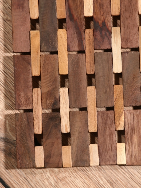 Коврик из тикового дерева, 40х30х0,7 см