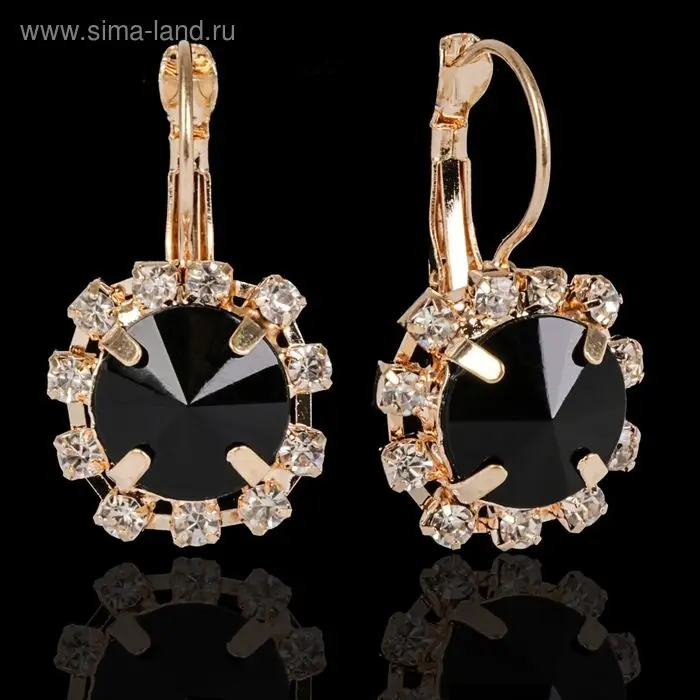 Серьги со стразами «Круг» вечеринка, крупный, миксы Серьги со стразами «Круг» вечеринка, крупный, миксы