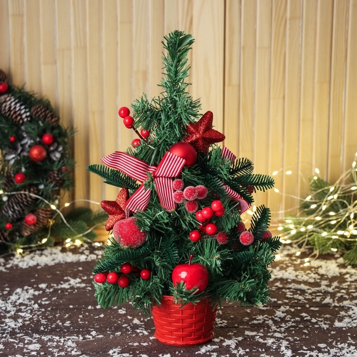 Ёлка декор  Ёлка декор "Снежное яблочко" 39х21 см