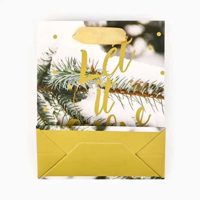 Пакет подарочный новогодний ламинированный «Зимний лес», S 5.5 см х 15 см х 12 см Пакет подарочный новогодний ламинированный «Зимний лес», S 5.5 см х 15 см х 12 см