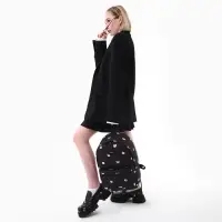 Рюкзак школьный текстильный &laquo;Коты&raquo;, 42&times;14&times;28 см, чёрный