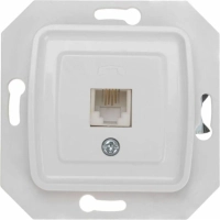 Розетка KRANZ KR-78-0222 DEA телефонная RJ11 с/у мех. Бел (1/10/120)
