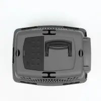 Переноска для животных, 40&times;32&times;26, с пластиковой дверью, серая