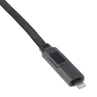 Кабель Type-C - USB, Type-C, 3 А, 10 см, чёрный