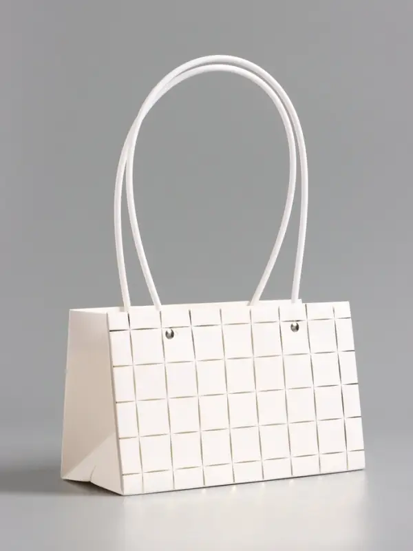 Сумка для цветов влагостойкая, белая, 22x10.5x13.5±5% см Сумка для цветов влагостойкая, белая, 22x10.5x13.5±5% см