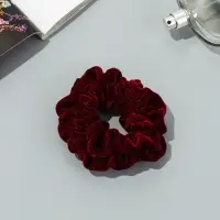 Резинка для волос «Орбита», джемма бархат, 10 см, бордовая