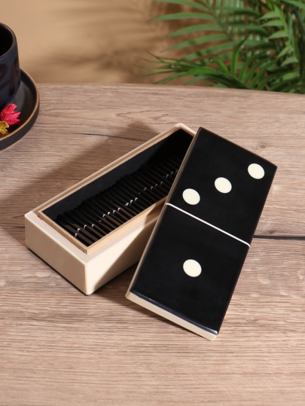 Настольная игра  Настольная игра "Домино" 18,5х7,5х4 см, смола, дерево