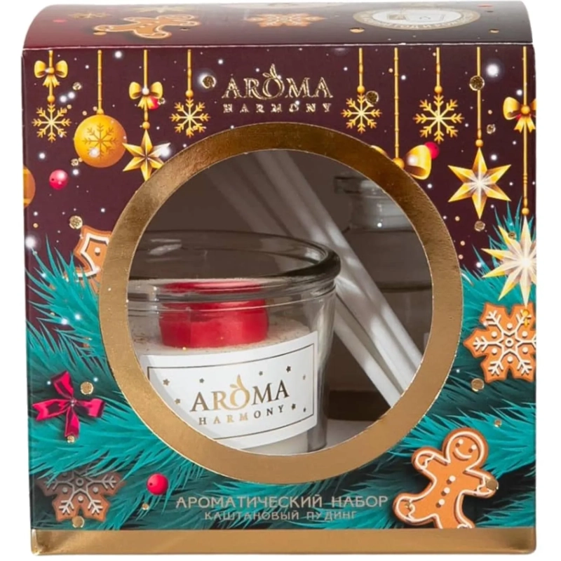 Набор ароматический КАШТАНОВЫЙ ПУДДИНГ свеча+диффузор  АН4049