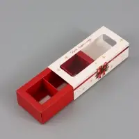 Коробка подарочная под 3 конфеты, &laquo;С Новым годом!&raquo;, 13&times;5&times;3.3 см, кондитерская упаковка