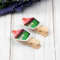 Прищепки для декора с верёвкой для подвеса &laquo;Кейки&raquo;, 10 шт.