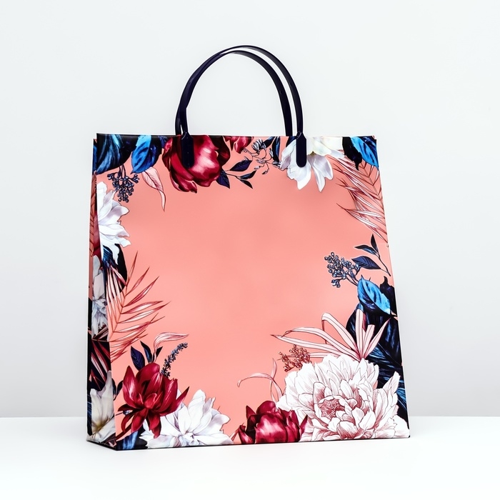 Пакет Пакет "Цветочное настроение", мягкий пластик, 30 х 27 х 8,5 см, 140 мкм