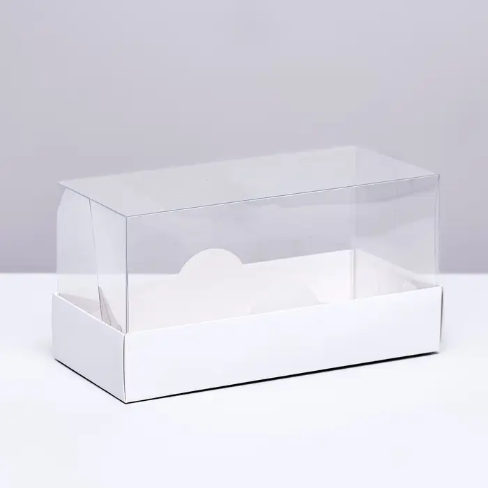 Кондитерская упаковка под рулет белая, 18&times;8&times;9 см