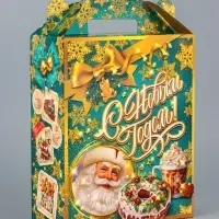 Подарочная коробка новогодняя Вкус детства 17 х 7 х 25,5 см Подарочная коробка новогодняя Вкус детства 17 х 7 х 25,5 см