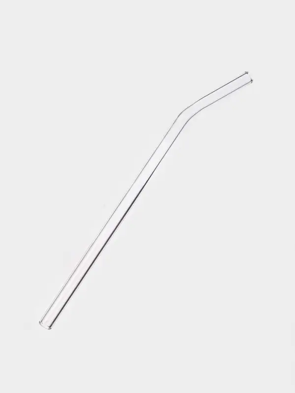 Стакан Magistro &laquo;Полоска&raquo;, 450 мл, 9.8&times;19 см, с трубочкой, стекло, прозрачный