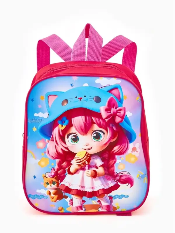 Рюкзак детский 20,5*9*24, отд на молнии, девочка ярко-розовый Рюкзак детский 20,5*9*24, отд на молнии, девочка ярко-розовый