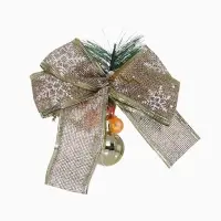 Ёлочные игрушки 2 шт. &laquo;Зимнее волшебство. Композиция на бантике&raquo; пластик, ягодки, 13&times;15 см