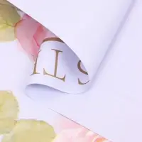 Пленка для цветов, "Розы", светло-фиолетовая, 57х57 см