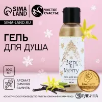 Гель для душа &laquo;Верь в мечту!&raquo;, 100 мл, аромат зимней ванили, Чистое счастье