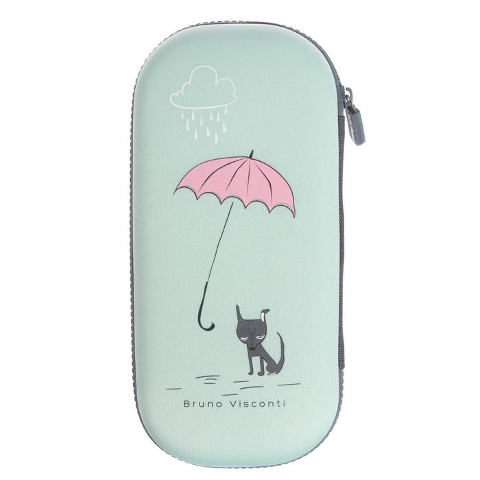 Рюкзак каркасный 36 х 28 х 17 см, + пенал, Bruno Visconti Рюкзак каркасный 36 х 28 х 17 см, + пенал, Bruno Visconti "Кошечка на прогулке"