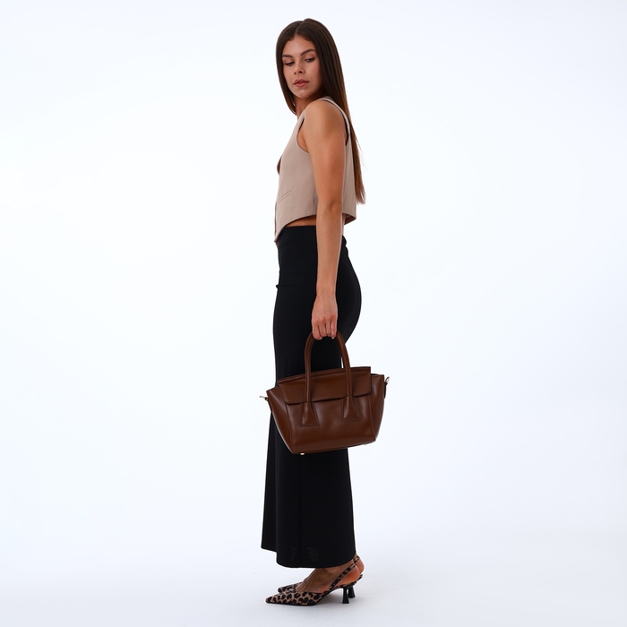 Сумка женская на молнии, цвет коричневый Сумка женская на молнии, цвет коричневый